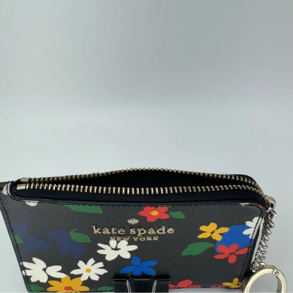 Kate Spade New York Staci Sailing Floral Cameron Medium L-Zip Cardholder - Picture 4 of 11
